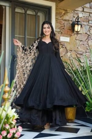 Midnight Elegance Black Kurti