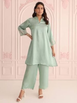 Sage Linen Kurti Set